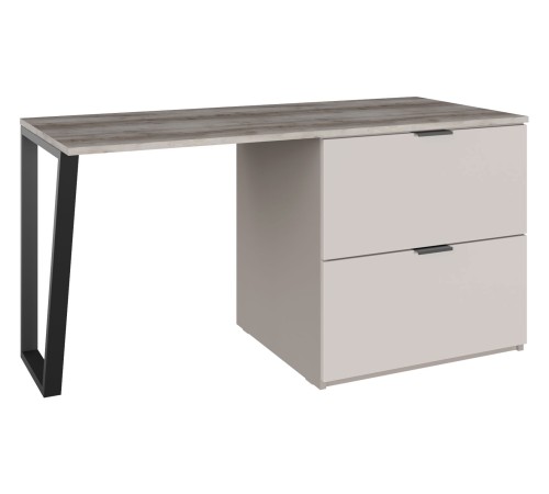 Стол письменный Осака с тумбой, велюр/сантьяго софт/клен каньон крупнолистный