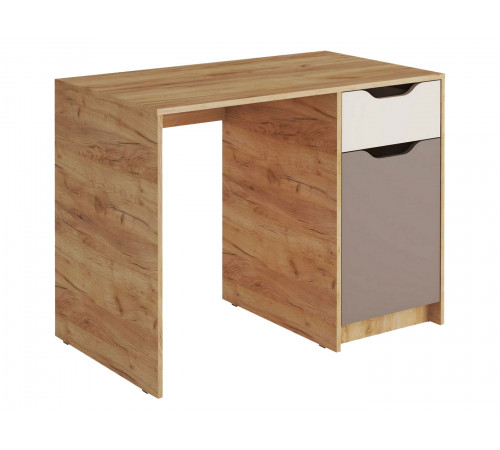 Письменный стол Рич, дуб крафт золотой/миндаль/глиняный серый