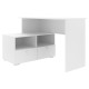 Стол письменный угловой Абрис 2 ящ 332.09, белый глянец / белый