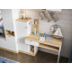Стол письменный Юкка, белый/дуб сонома