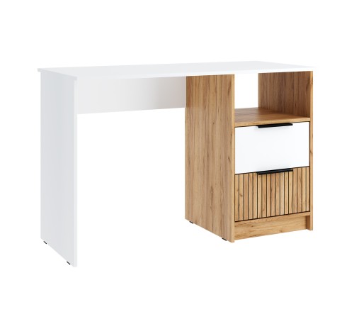 АЖ6 981 Стол письменный Ивис, дуб крафт золотой/белый