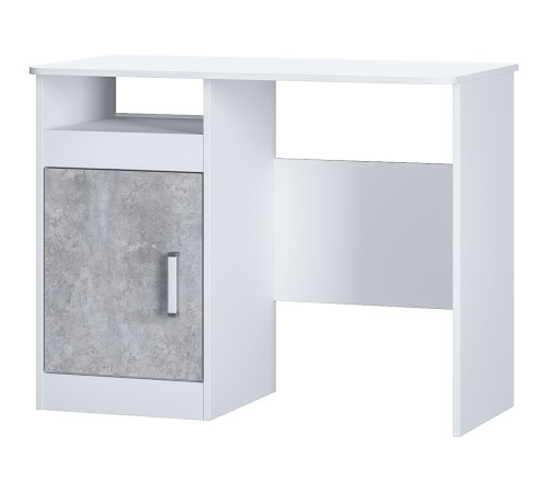 Детский стол письменный Паскаль, белый/цемент светлый