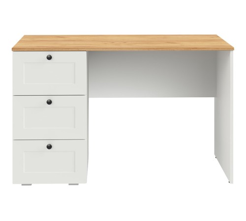 Письменный стол Остин 12.159, белый шагрень/дуб золотой