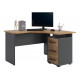 Стол компьютерный Лайт-2 угловой, графит/дуб крафт золотой