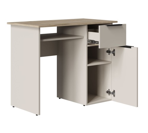 АЕ4 344 Стол письменный Бохо, кашемир/дуб крафт серый