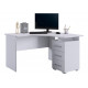 Стол компьютерный Лайт-2 угловой, белый/белый
