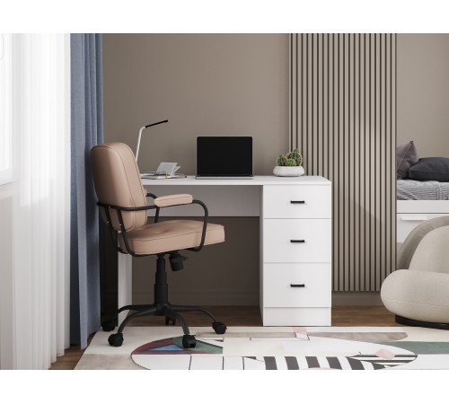 Письменный стол Стандарт, белый гладкий