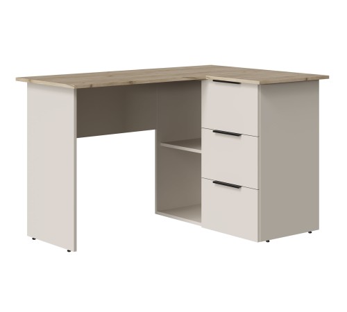 АЕ5 029 Стол письменный угловой Бохо, кашемир/дуб крафт серый