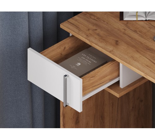 Письменный стол Джамп, дуб вотан/белый гладкий