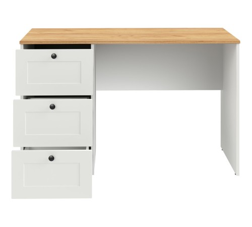 Письменный стол Остин 12.159, белый шагрень/дуб золотой