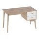 Письменный стол Калгари, дуб светлый натуральный/белый матовый