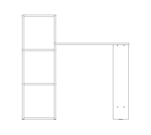 00-00115232 Стол-стеллаж Элис, дуб крафт золотой