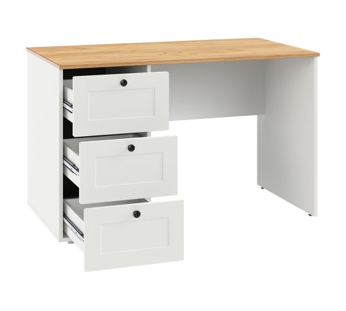 Письменный стол Остин 12.159, белый шагрень/дуб золотой