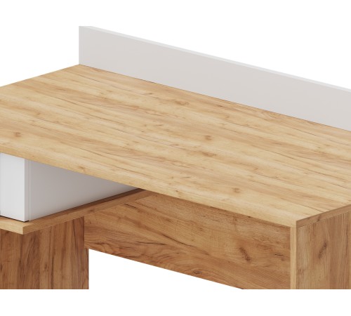 Письменный стол Джамп, дуб вотан/белый гладкий