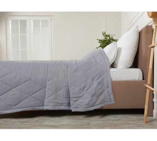 Покрывало 215х240 ПМ(01)-24(1), микрофибра (100% полиэстер), Цвет: серый