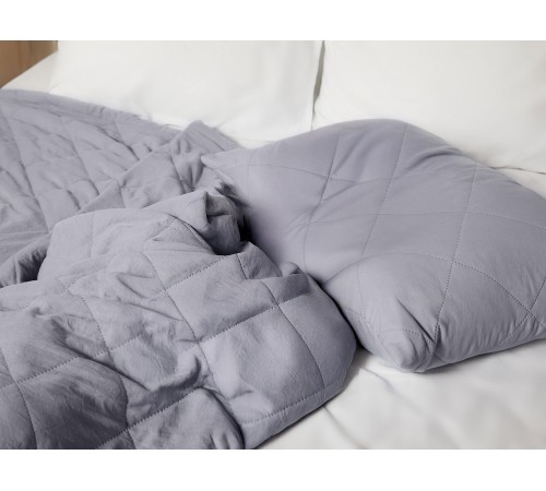 Покрывало 215х240 ПМ(01)-24(1), микрофибра (100% полиэстер), Цвет: серый