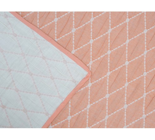 3977A Комплект Покрывало/2 чехла для подушек, стеганые, персик