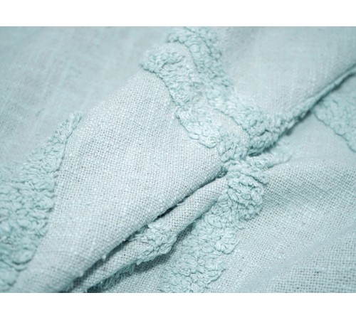 7018 Плед/Покрывало с элементами тафтинга, 180х200 см, голубой