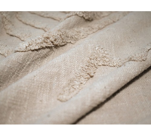 7020 Плед/Покрывало с элементами тафтинга, 180х200 см, бежевый