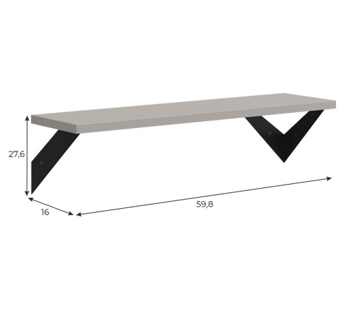 Полка Рич, кашемир/черный