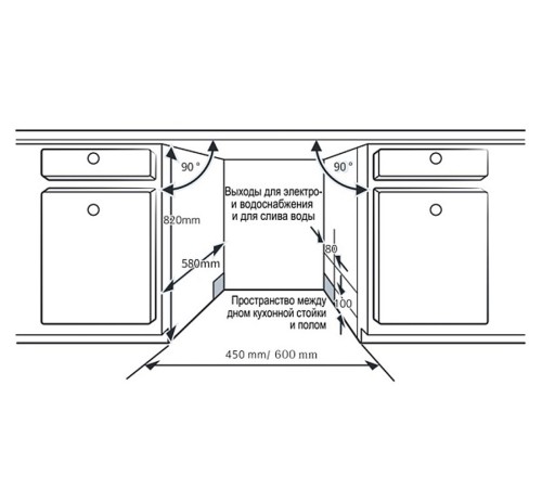 Посудомоечная машина EVELUX BD 6001