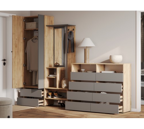 Прихожая Эссо 1, крафт/графит