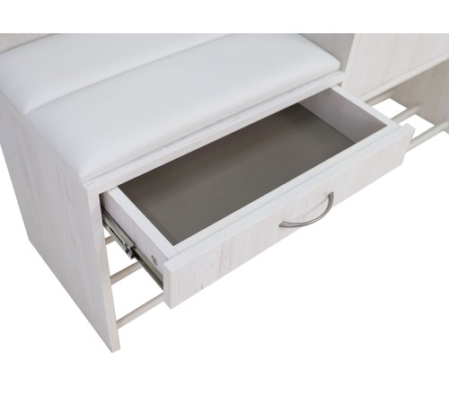 Прихожая с зеркалом Ольга-Милк 4, винтерберг/люкса милк экокожа