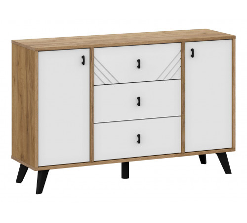 Прихожая Кайло 1, дуб золотой/белый матовый