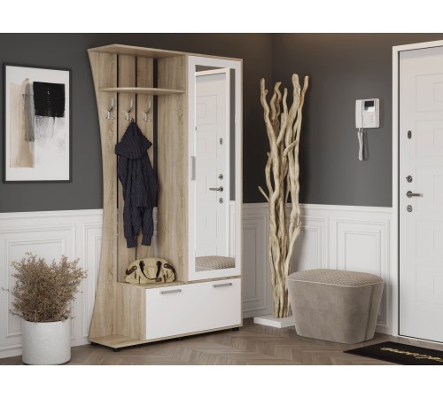 Прихожая Домино 4 (У), дуб сонома/белый