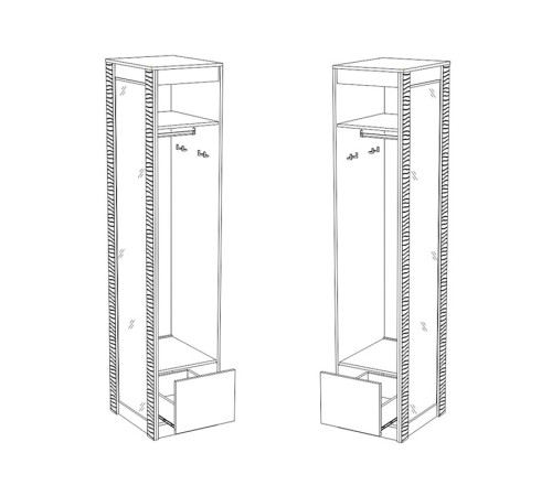 Прихожая Далия 2, белый ясень