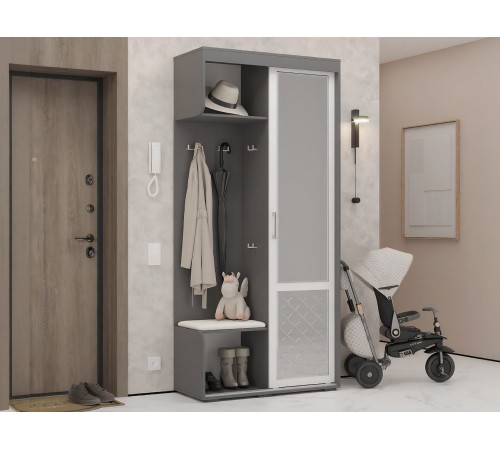 Прихожая Варда, графит/белый Прихожая Варда, графит/белый