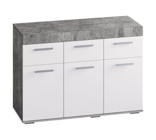 Прихожая Инстайл 3, бетон/белый