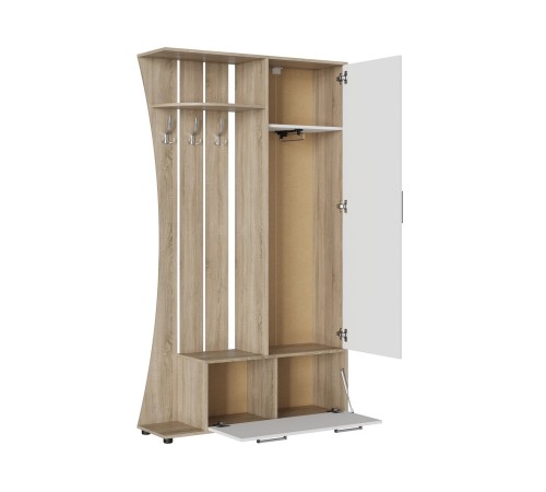 Прихожая Домино 4 (У), дуб сонома/белый