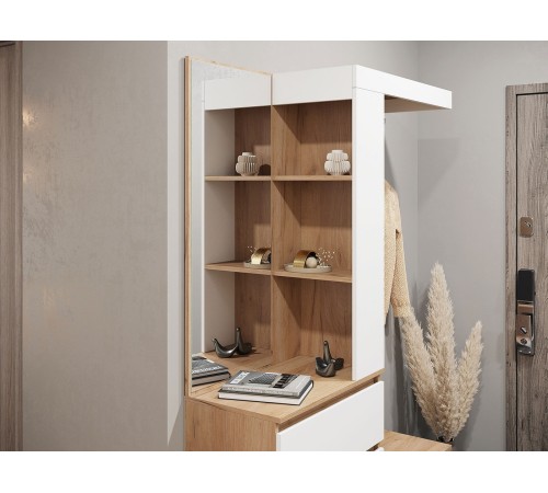 Прихожая Хелен, белый/дуб крафт золото