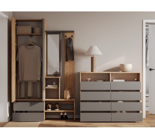 Прихожая Эссо 1, крафт/графит