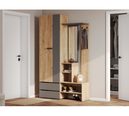 Прихожая Эссо 1, крафт/графит