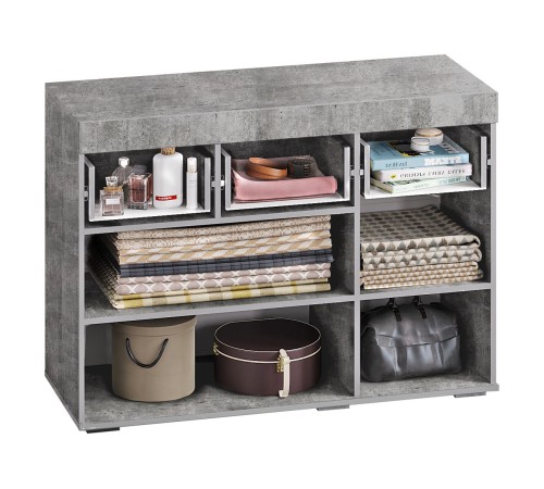 Прихожая Инстайл 3, бетон/белый