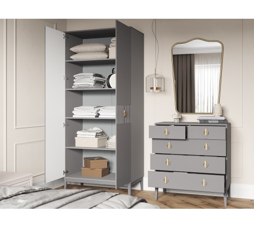 Комплект мебели Санторини, серый шифер/антрацит