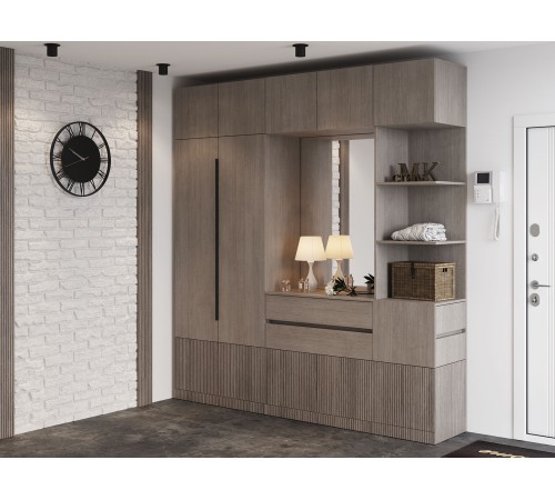 Шкаф Кантри ШК-003 с зеркалом и ящ, тира/кадена вуд Шкаф Кантри ШК-003 с зеркалом и ящ, тира/кадена вуд