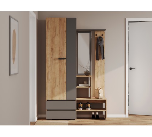 Прихожая Эссо 1, крафт/графит