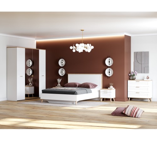 Тумба прикроватная Гавана, белый аляска/белый матовый Тумба прикроватная Гавана, белый аляска/белый матовый