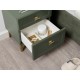 Тумба прикроватная Марион 16.14, дымчатый Зеленый/олива шагрень/белый шагрень