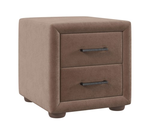 Тумба прикроватная Шерон, какао велюр 019