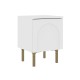 Тумба прикроватная Ванесса, белый/золото