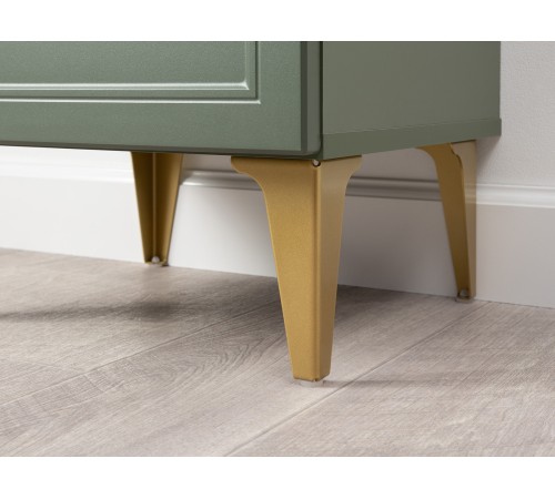 Тумба прикроватная Марион 16.14, дымчатый Зеленый/олива шагрень/белый шагрень