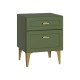 Тумба прикроватная Марион 16.14, дымчатый Зеленый/олива шагрень/белый шагрень