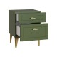Тумба прикроватная Марион 16.14, дымчатый Зеленый/олива шагрень/белый шагрень