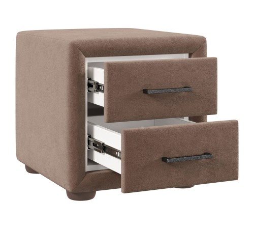 Тумба прикроватная Шерон, какао велюр 019