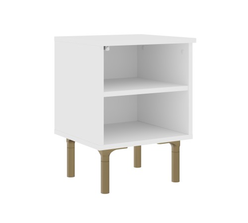 Тумба прикроватная Ванесса, белый/золото