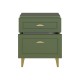 Тумба прикроватная Марион 16.14, дымчатый Зеленый/олива шагрень/белый шагрень